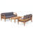 Mcclurg Teak Sofa Seating Group with Cushions-4820101-85007155