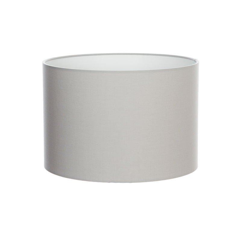 Cotton Drum Lamp Shade ( Screw On ), Light Grey, 25cm H x 40cm W x 40cm D