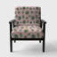 Adeon - Motif de feuilles de palmier tropicales - Fauteuil d'appoint Mid-Century rembourré en velours