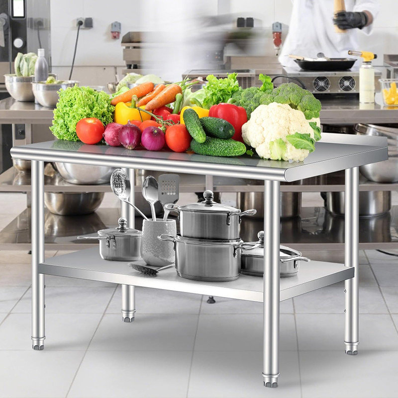 182.9cm W Stainless Steel Top Workbench