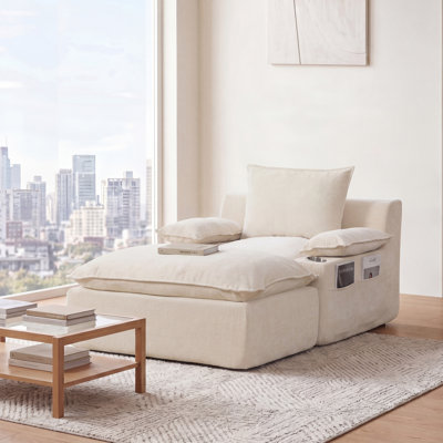 1 Seater Chenille Sofa