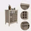 6-Bottle 1-Drawer 1-Shelf Bar Cabinet-1406517334