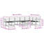  Outdoor Sofa Set 9 pcs Solid Acacia Wood Sectional Modular Furniture