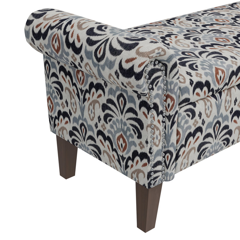 Contemporary Storage Ottoman, Blue