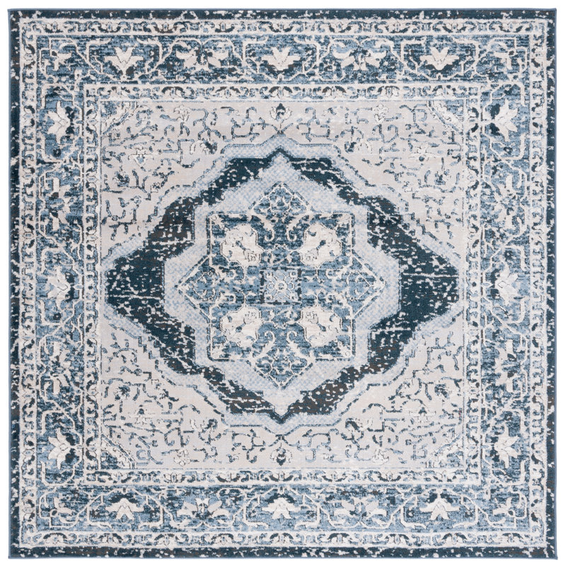 Jareena Performance Oriental Rug, Square 6'7"