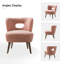Chaise d'appoint rembourrée en bois Corinne-51865489