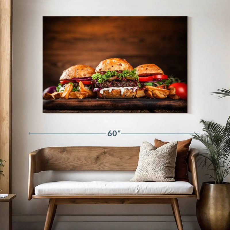 Burgers juteux Yarlin, H 34 po x l 51 po