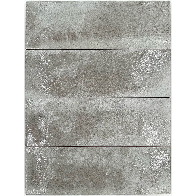 Venezia 4" x 12" Ceramic Wall Tile, Gray