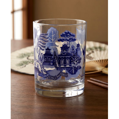 Culver 14-Ounce DOF Double Old Fashioned Glass (Set of 4) - Blue Willow