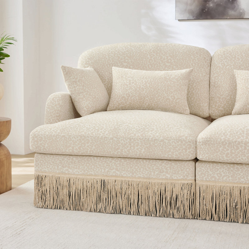 Canapé Comfy Chenille Leopard, Chenille beige