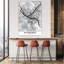 Pittsburgh City Map Abstract Contemporary Architecture City Wall Art Print 1 Piece Wrapped Canvas Wall Art-1870064868