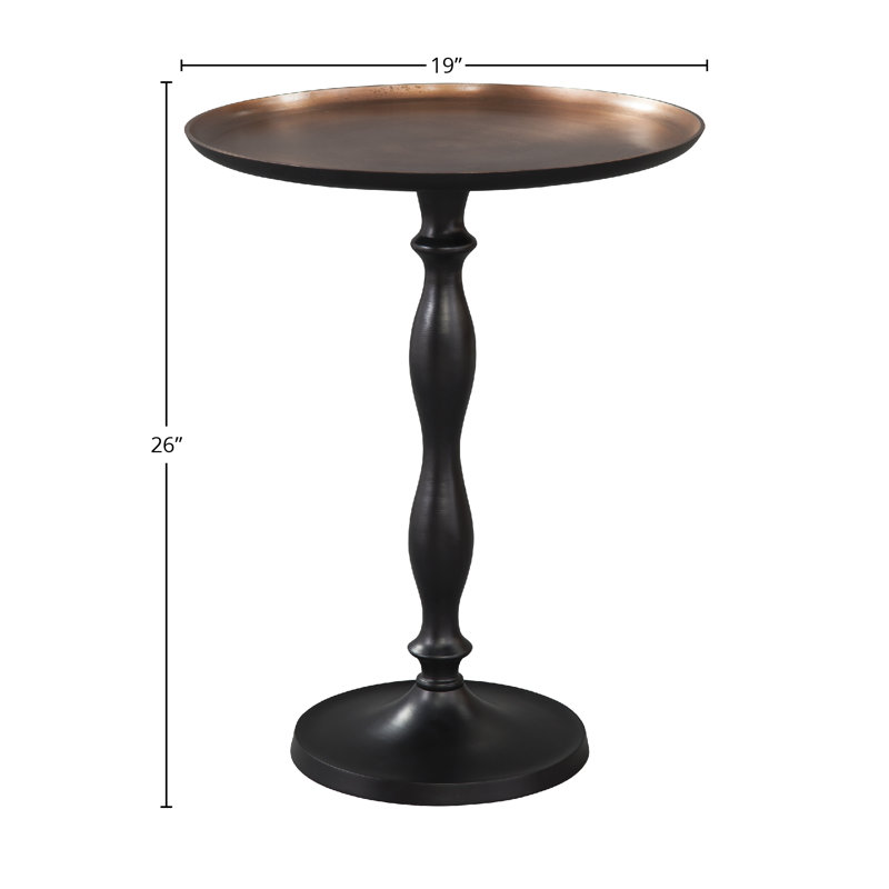 Accents Copper Tray-Top End Table