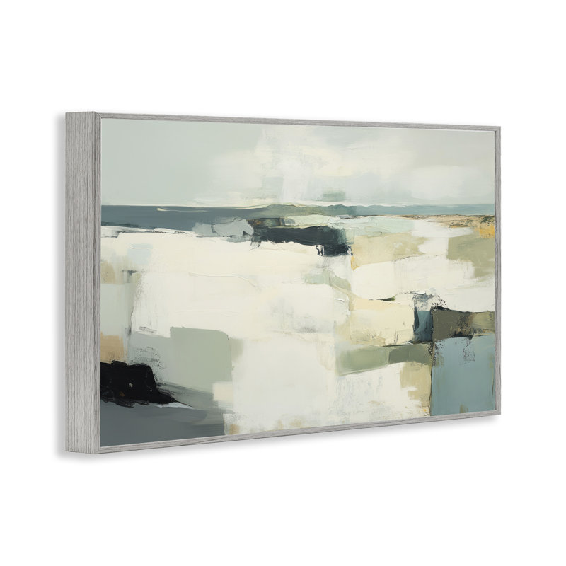 Pastel Plains Illusion Framed Giclee, design by Irena Orlov, Farmhouse Grey Framed Giclee, 16" H x 24" W