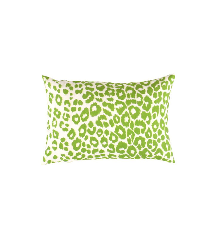 Lumbar Rectangular Pillow Cover & Insert, White/Green/Chartreuse
