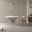 Simplified rock slab round table chair combination-104394762