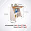 Bureau à roulettes pliable blanc brun, poste de travail mobile avec armoire de rangement, bureau à roulettes en bois pour bureau à domicile, ordinateur portable, canapé, lit-612046981