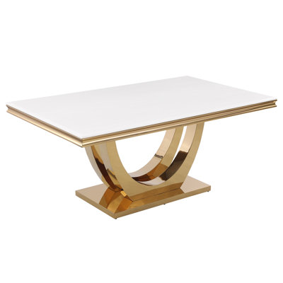 Cyriaque Metal Base Dining Table