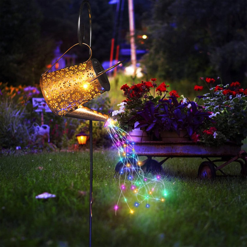 Solar Watering Can Light Garden Waterproof Kettle Yard Art Lamp