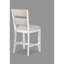 Ensemble de salle à manger 7 pièces à hauteur de comptoir Table rectangulaire blanche Bouteille de vin Chaises de rangement