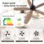  54 po Ventilateur de plafond à 5 pales en bois massif avec télécommande, moteur CC réversible silencieux, noir et noyer-1647329103-1675632975