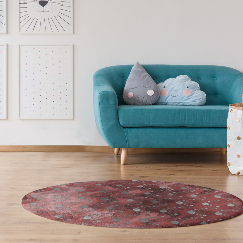 Tapis rouge et vedettes de planètes monochromes, Rond 5 pi