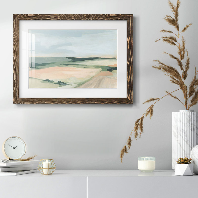 Pastel Plains I, H 14 po x l 20 po x P 1,5 po, Noyer