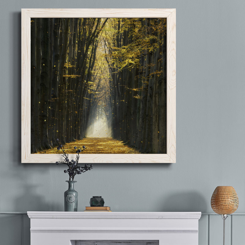 Long Lake II - peinture sur toile encadrée, H 31,5 po x l 31,5 po x P 1,5 po, Cadre blanc