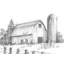 August Grove Harper, Ethan Gallery Wrapped Canvas Art Titled: Black and White Barn Study I-522864930