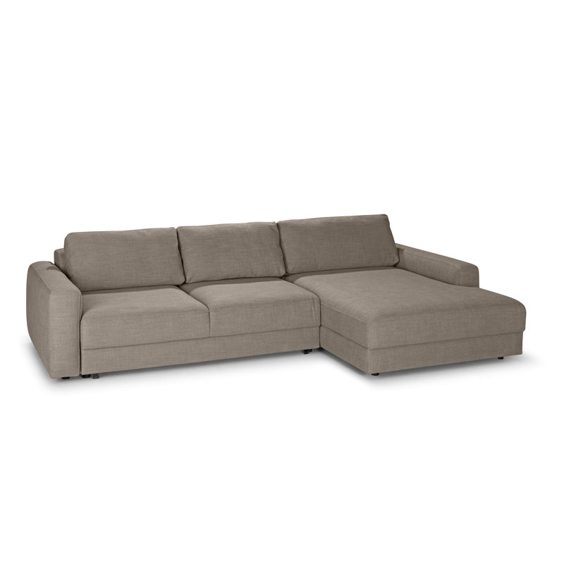 Franca 4 Seater Corner Sofa, Taupe, Right Hand Facing