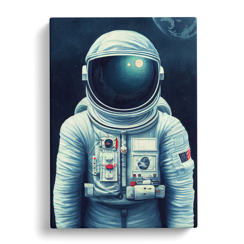 Solo Astronaut - Wrapped Canvas, 50cm H x 35cm W x 3cm D