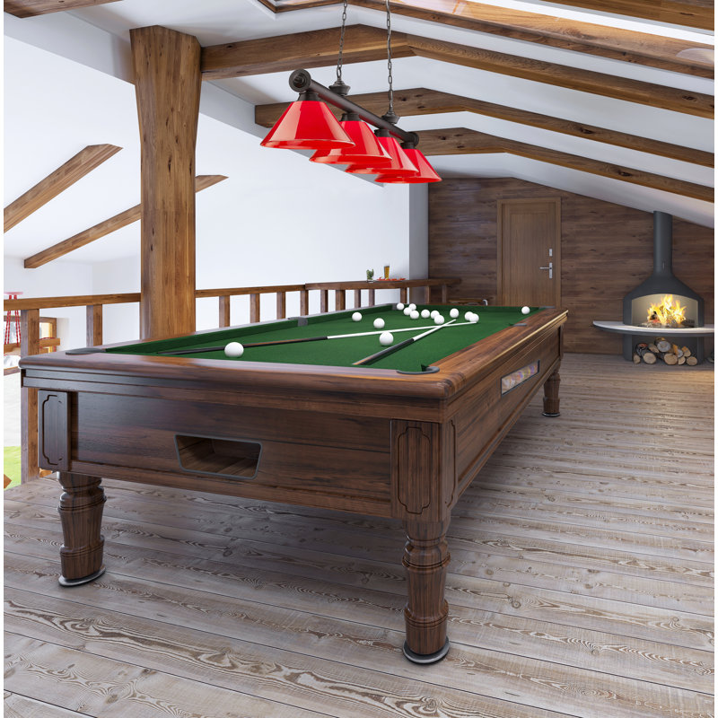 Billard 4 lumières Annaleisa, Rouge, Bronze