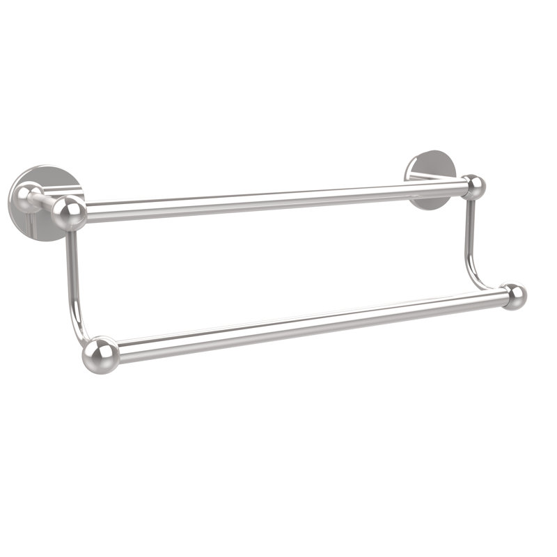 Double barre à serviettes murale, Chrome poli