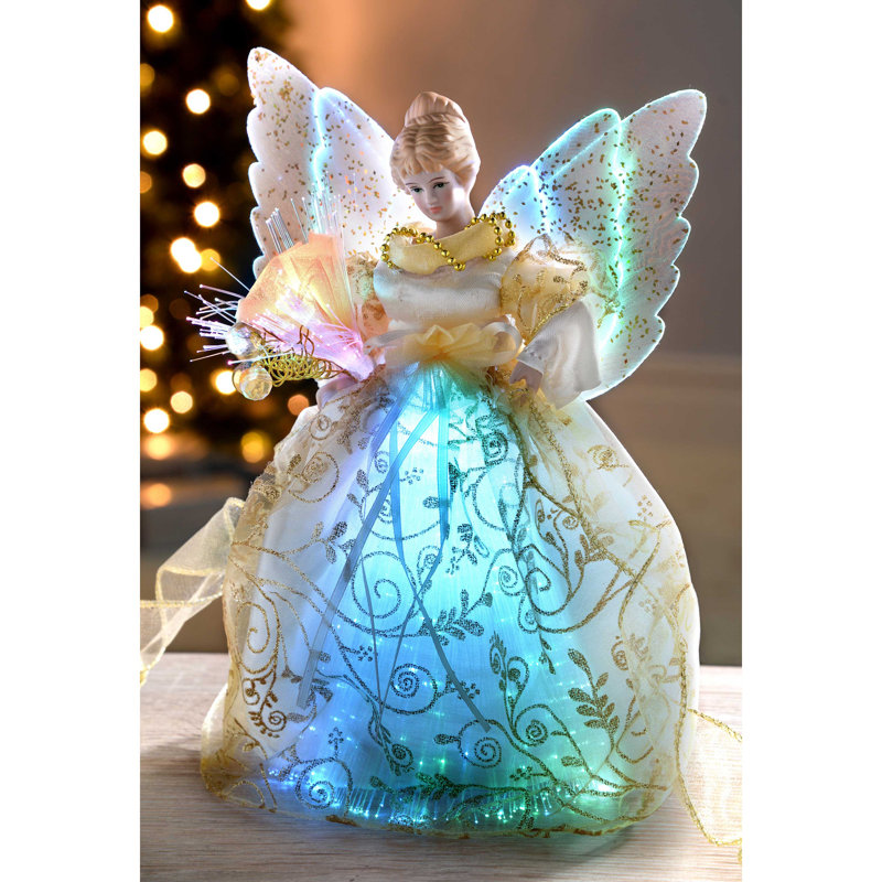 Fibre Optic Angel Christmas Tree Topper
