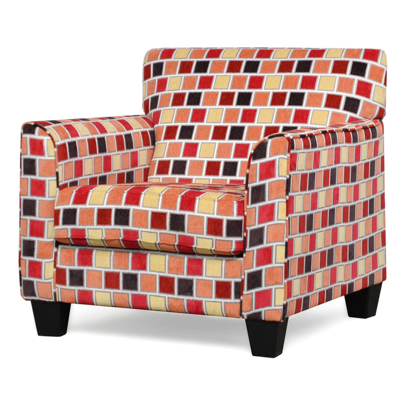 Fauteuil d'appoint Frassino, Tissu rouge