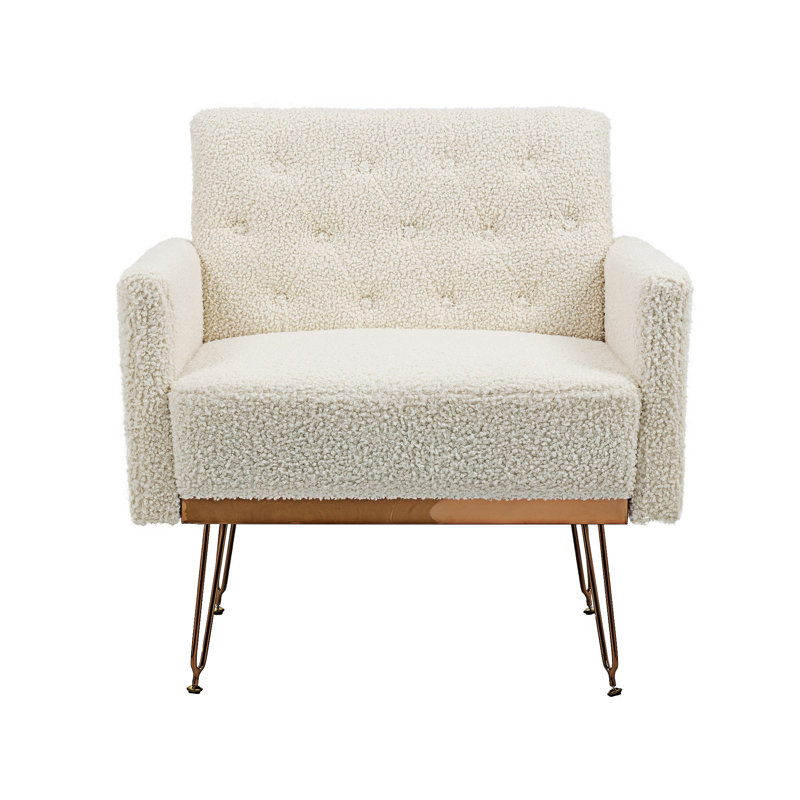 Fauteuil rembourré simple, Ourson blanc