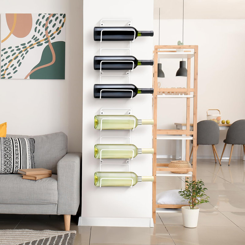 Porte-serviettes mural avec 12 étagères, Laqué