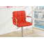 Tabouret de bar en similicuir rouge de style contemporain, ensemble de 2 chaises à hauteur de comptoir-1575348535