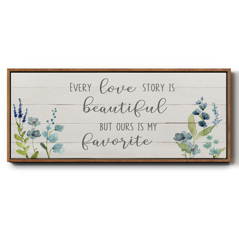 Love Story - toile encadrée, H 8 po x l 20 po