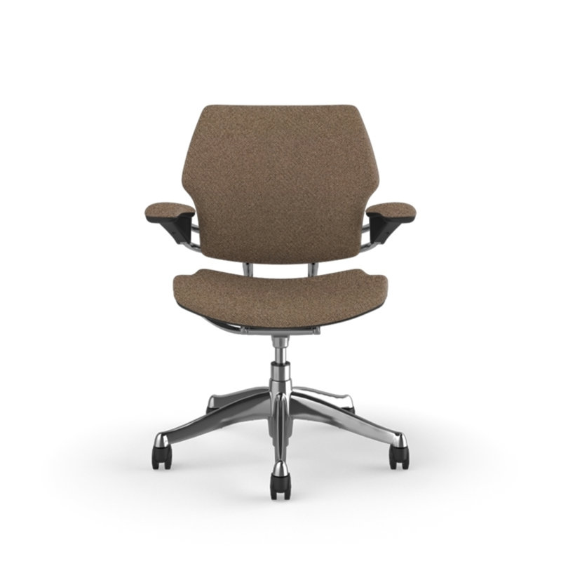 Chaise de travail ergonomique Freedom - Coda, Accoudoirs standards en Duron avec textile, Taupe - 0242