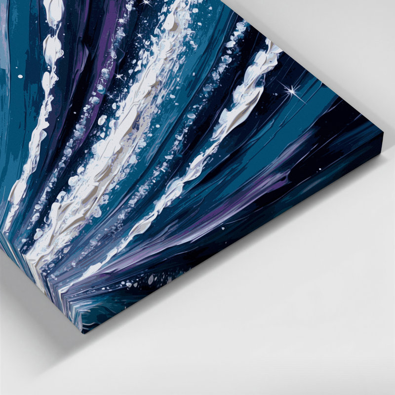 Art mural sur toile bleu, H 11 po x l 14 po