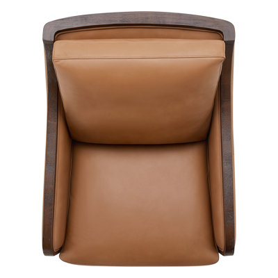 Fauteuil d'appoint pivotant en cuir Grayton