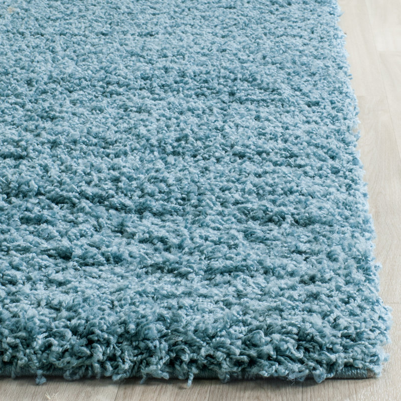 Tapis de couleur unie à poils longs Rizco Performance, Rectangle 4pi x 6 pi