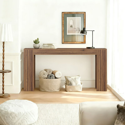 Classic Farmhouse Extra-Long Wooden Rectangular Console Table Behind Sofa Couch Table Entryway Table Hallway Table