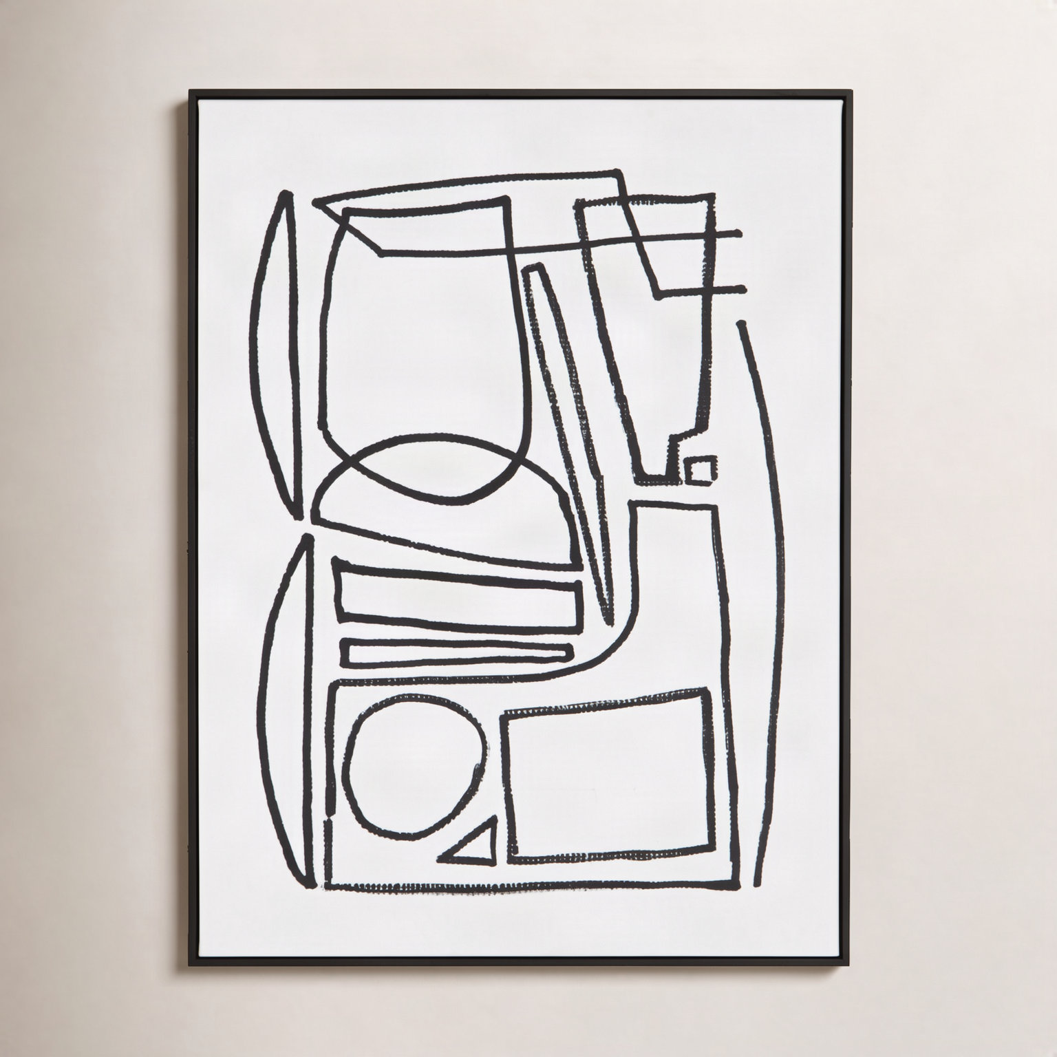 Ashen "Stark 1" Print by Dan Hobday, Black Floater Framed, 48" H x 36" W x 2" D