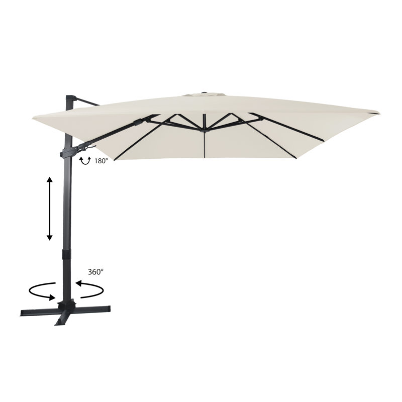 Brianda 300cm Cantilever Parasol, Beige, Grey