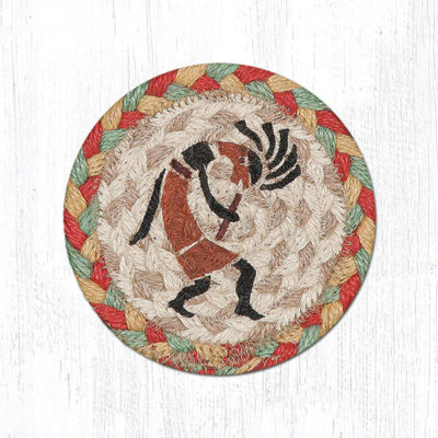Southwestern Kokopelli Coaster – Rustic Tribal Style 5" H Table Protector