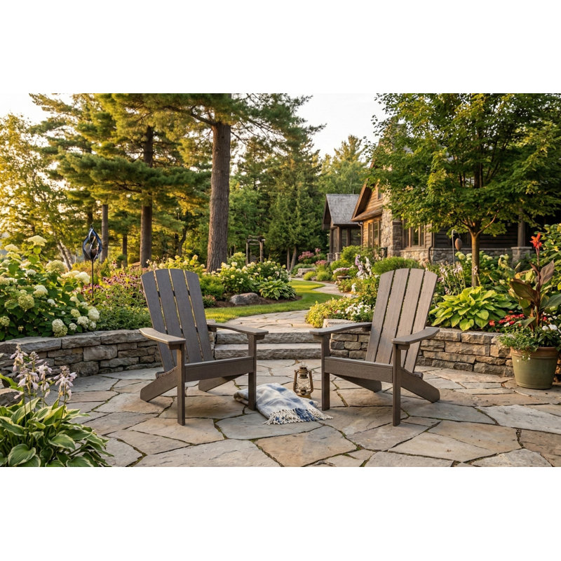 Celina Outdoor Adirondack Chair, Espresso