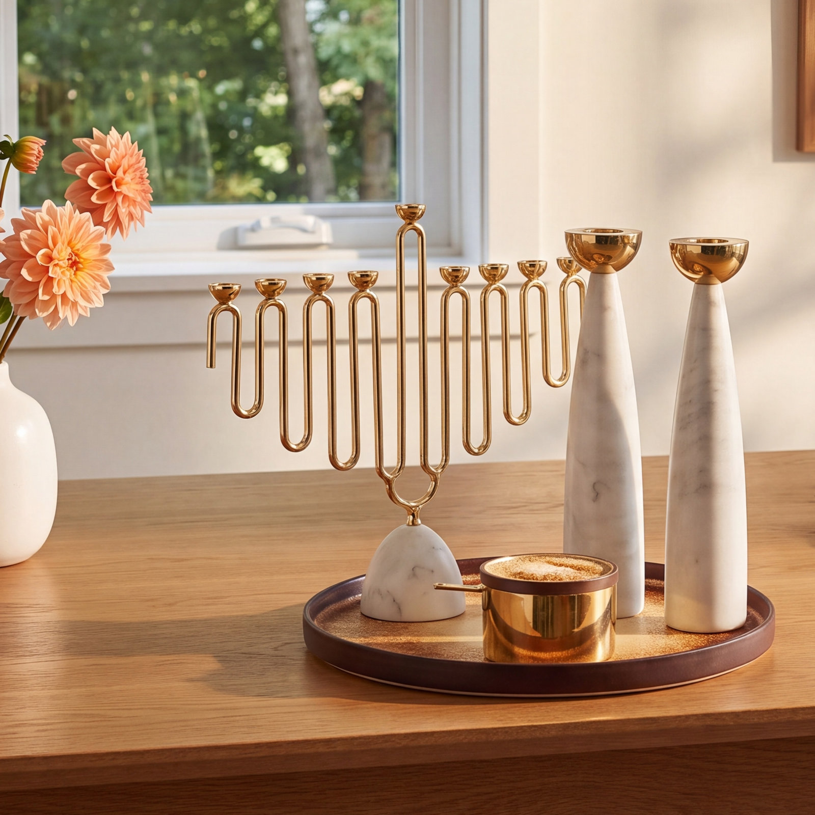 Anna New York Menorah, Gold