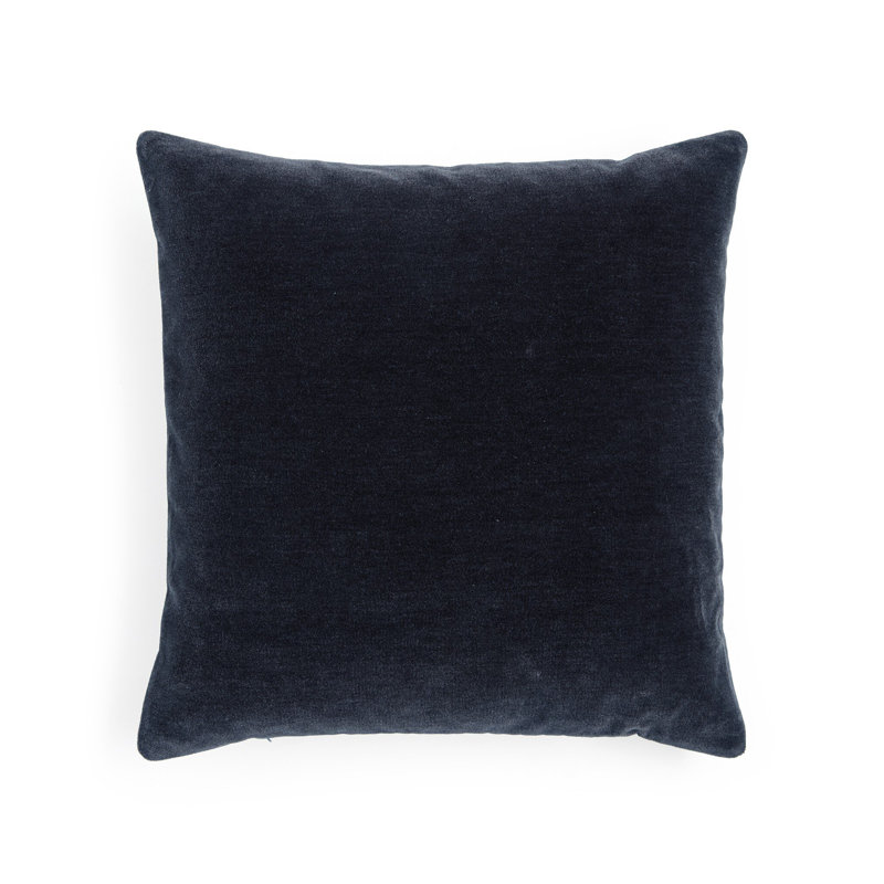 Coussin Bridger - Tabac Monte, Carré 20 po, Bleu marine Monte