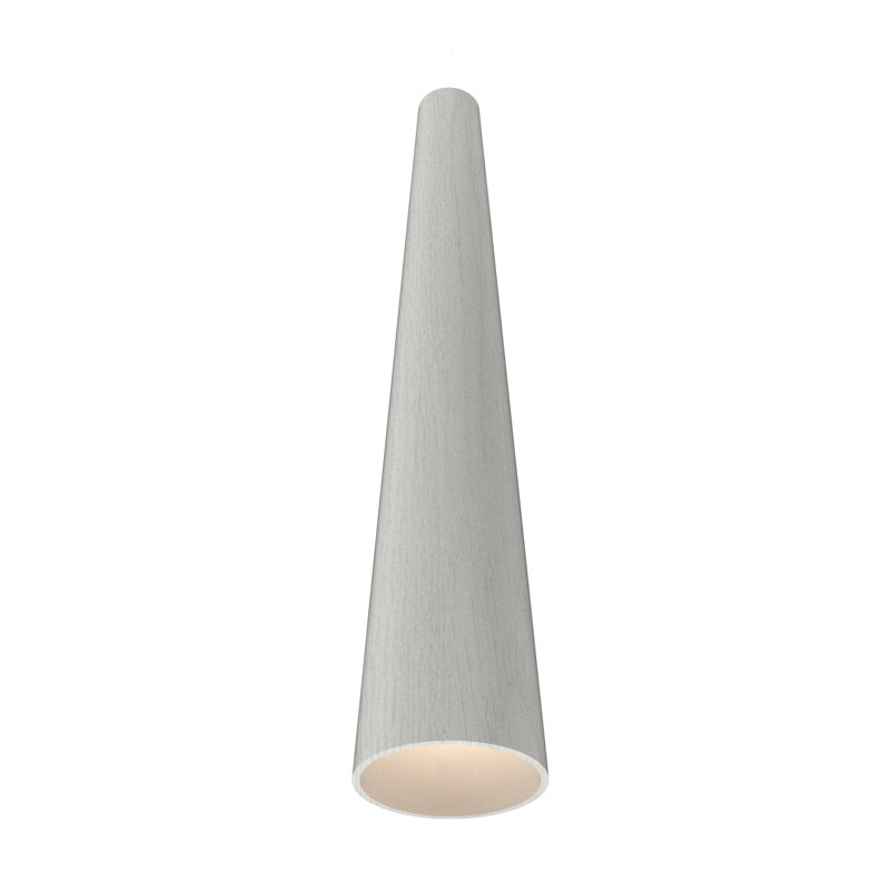 Cônico 1 - Light Pendant, 19.69" H x 4.33" W x 4.33" D, Organic White, Organic White